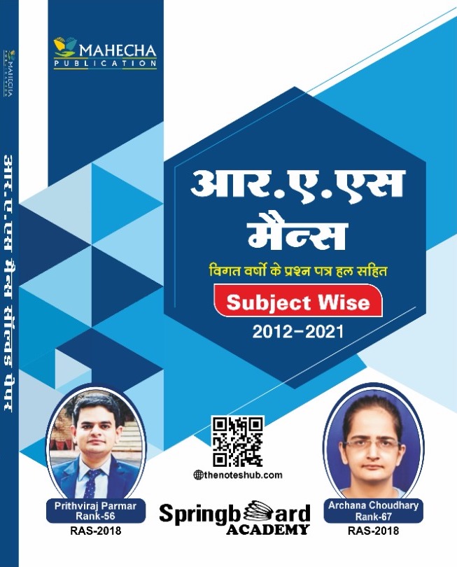 RPSC MAINS PREVIOUS YEAR PAPERS 2003 - 2021 SUBJECTIVE (HINDI)